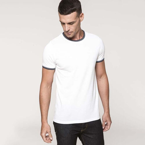 Men's piqué knit crew neck T-shirt Thumbnail