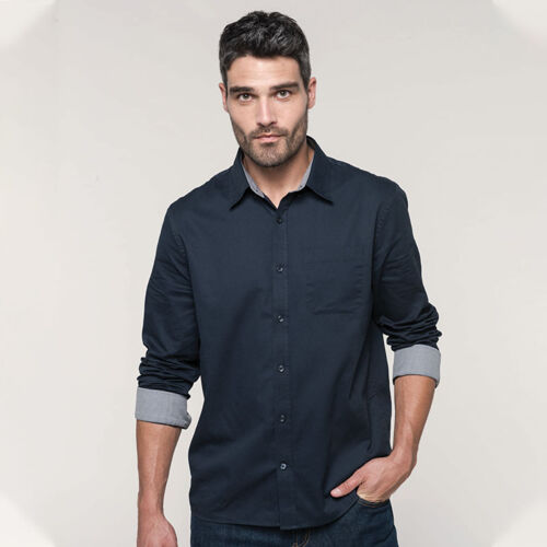 Men's Nevada long sleeve cotton shirt Thumbnail