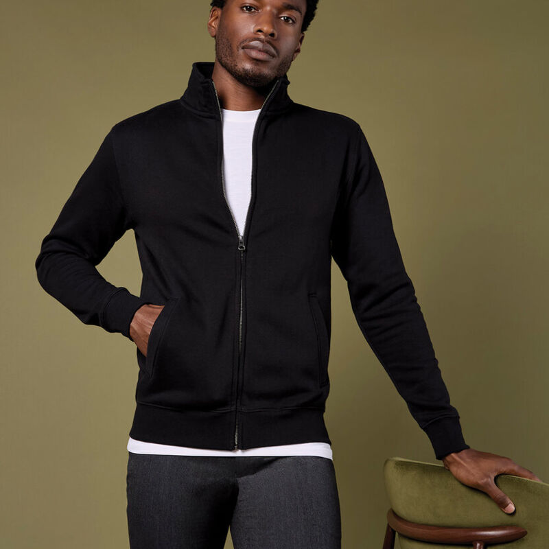 Regular fit zipped sweatshirt Thumbnail
