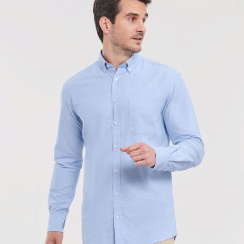 Men's Long Sleeve Tailored Washed Oxford Shirt Thumbnail