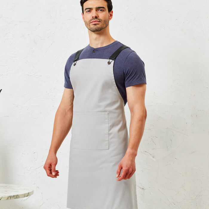 Cross back interchangeable apron straps Thumbnail