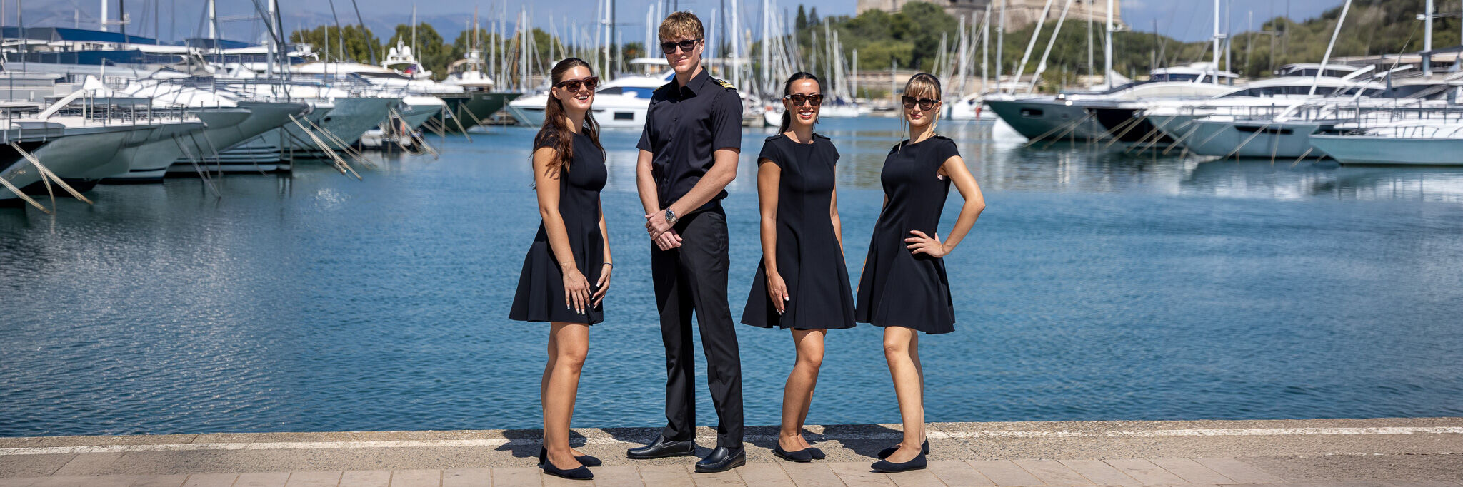 Crew wearing Sea Design formal uniforms