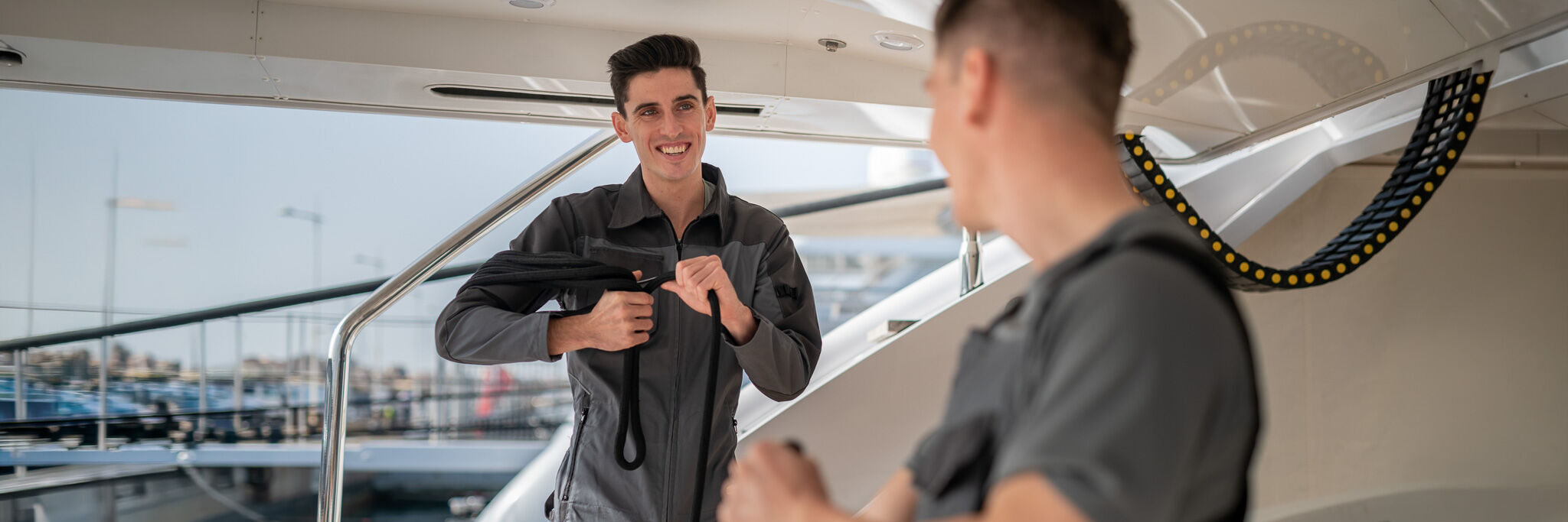 Crew wearing Sea Design engineer and workwear clothing