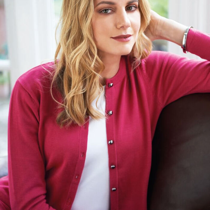 Brook Taverner Ladies Seattle Crew Neck Cardigan Thumbnail