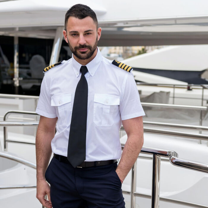 Sea Design Men's Deluxe Pilot Shirt With Chest Pockets Thumbnail