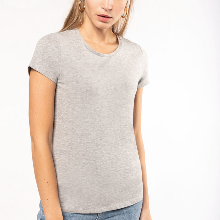 Kariban Ladies' Round Neck Cotton Stretch T-Shirt Thumbnail