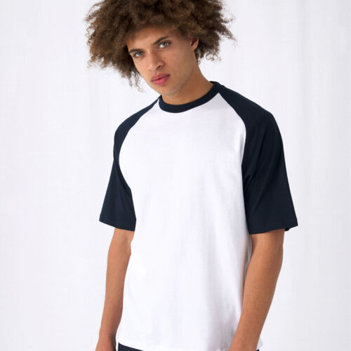 B&C Mens Short Sleeve Baseball Tee Thumbnail