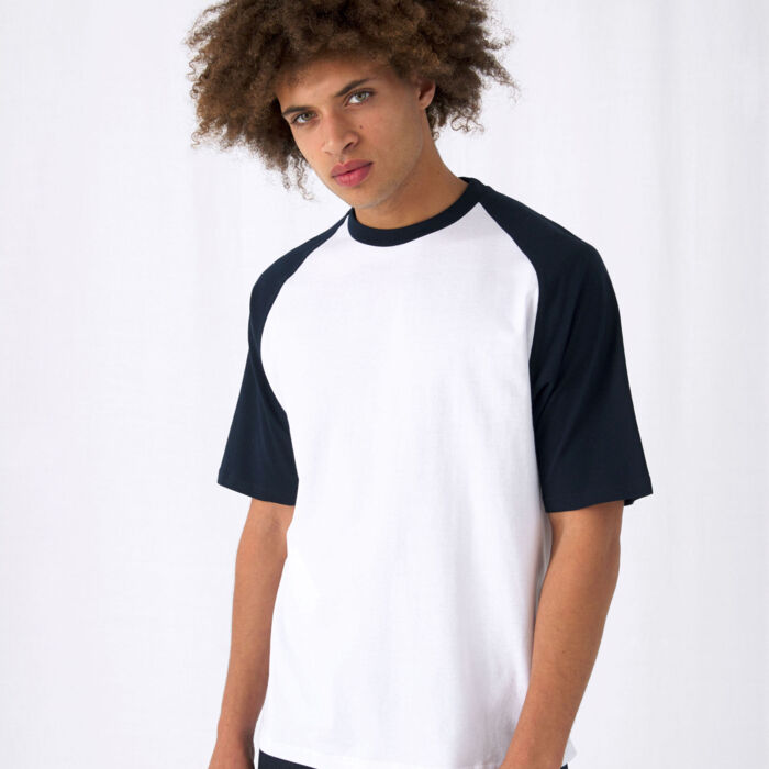 B&C Mens Short Sleeve Baseball Tee Thumbnail