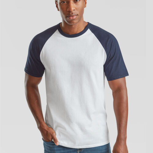 Fruit of the Loom Men's Valueweight Short Sleeve Baseball T-Shirt Thumbnail