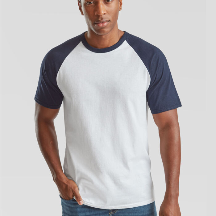 Fruit of the Loom Men's Valueweight Short Sleeve Baseball T-Shirt Thumbnail