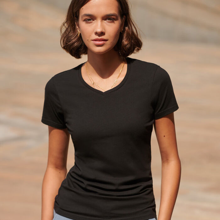 SkinniFit Feel Good women's stretch v-neck t-shirt Thumbnail