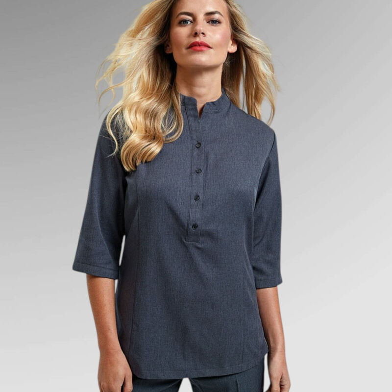 Verbena 'linen look' button-up beauty tunic Thumbnail