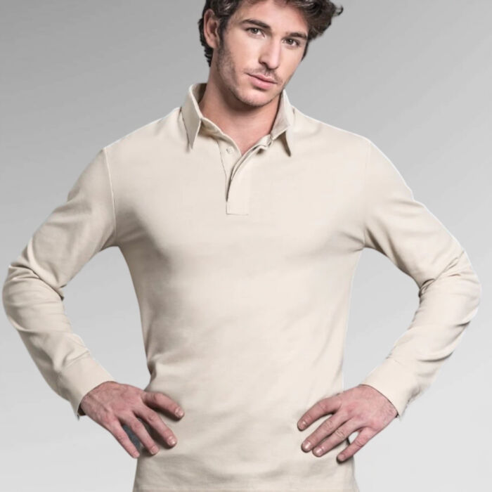 Clement Design Men's Oxo Polo Long sleeve Thumbnail