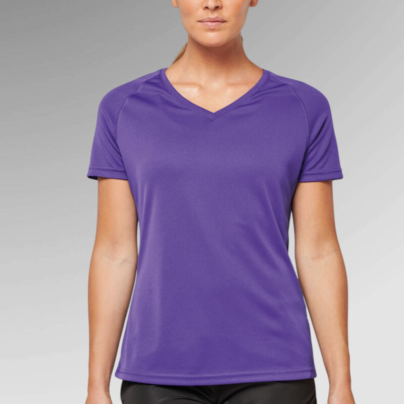 ProAct Ladies Short Sleeve V-Neck Sports T-shirt Thumbnail