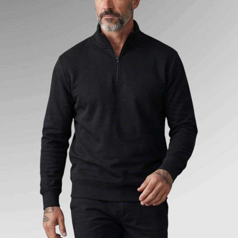 Tee Jays Mens Half Zip Sweatshirt Thumbnail