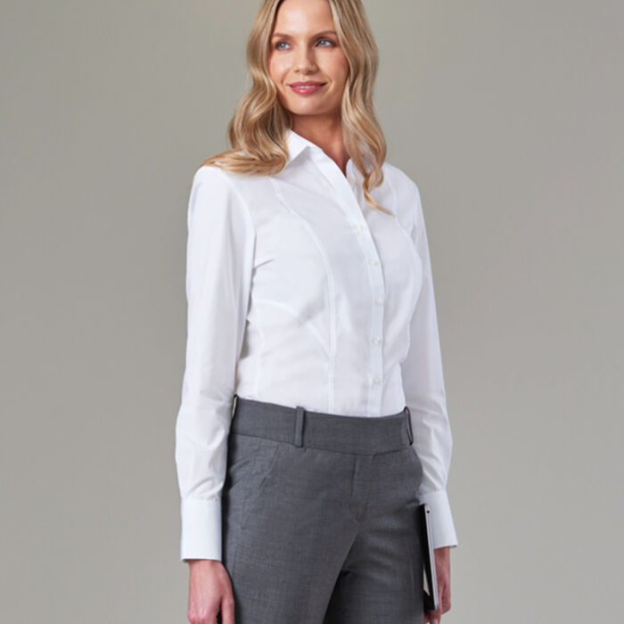 Brook Taverner Ladies' Palena Long Sleeve Poplin Shirt Thumbnail