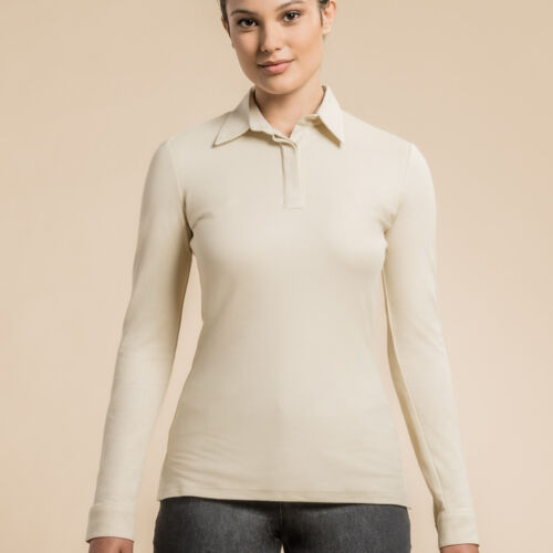 Clement Design Ladies' s Long Sleeved Una polo Thumbnail