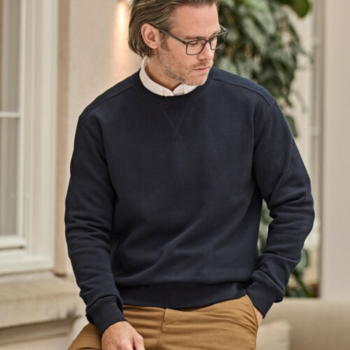 TeeJays Men's Ribbed Interlock Crew Neck Thumbnail