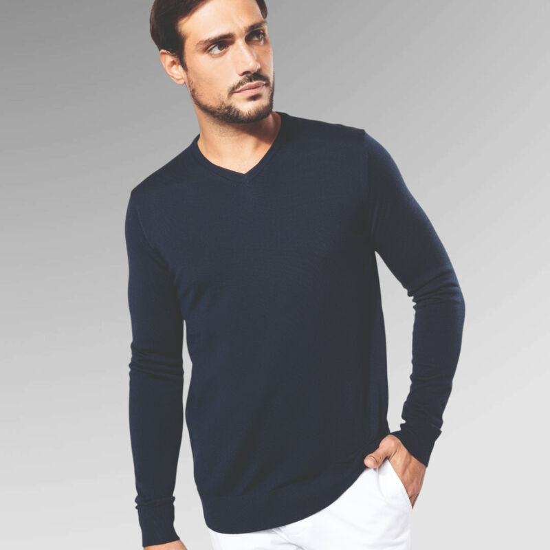 Kariban Men's V-neck Merino pullover Thumbnail