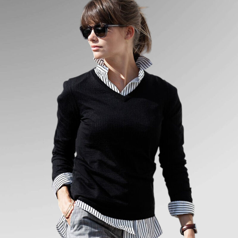 Nimbus Women’s Ashbury pullover – classy luxury merino blend Thumbnail