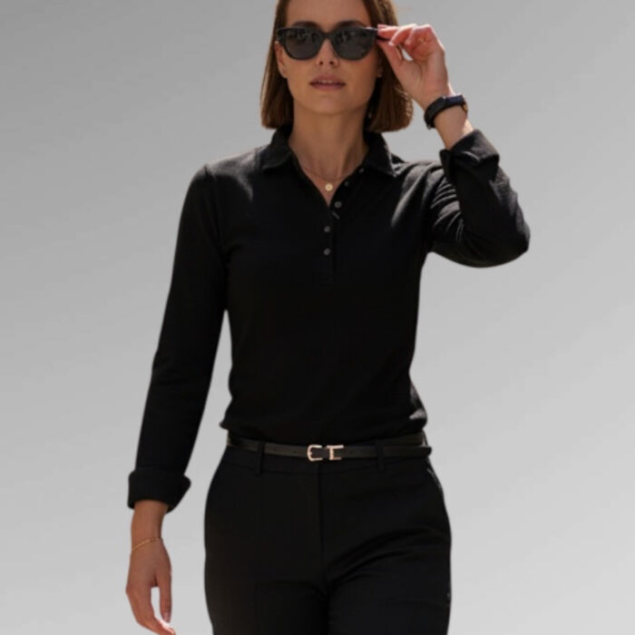 Nimbus Women’s Carlington deluxe long sleeve polo Thumbnail