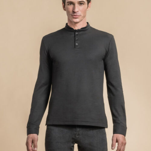 Clement Design Men's Agua Long Sleeved polo Thumbnail