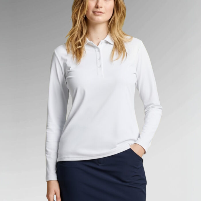 Slam Ladies Tech Pique Polo L/S Thumbnail