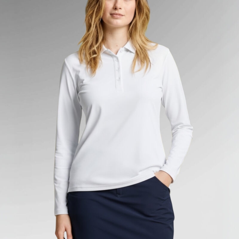 Slam Ladies Tech Pique Polo L/S Thumbnail