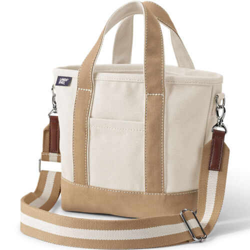 Lands' End Natural Canvas Open Top Tote Bag - Small Thumbnail