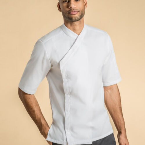 Clément Design Seoul Men's chef jacket with kimono collar Thumbnail