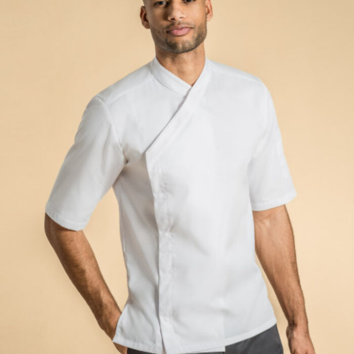 Clément Design Seoul Men's chef jacket with kimono collar Thumbnail