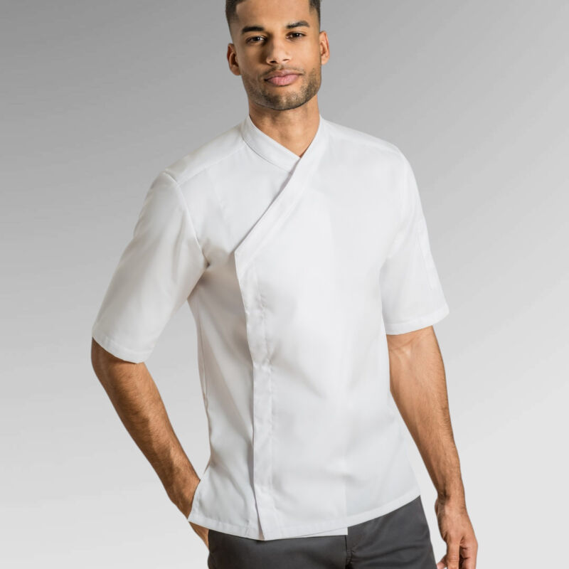 Clément Design Seoul Men's chef jacket with kimono collar Thumbnail