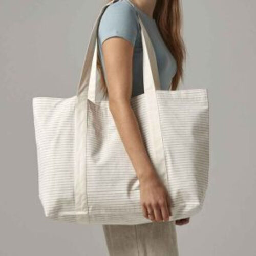 Westford Mill Striped Organic Cotton Shopper Thumbnail