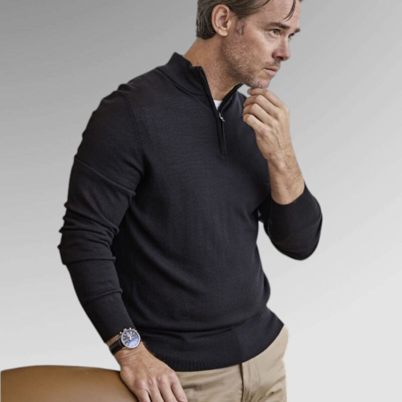 Tee Jays Men's Half Zip Sweater Thumbnail