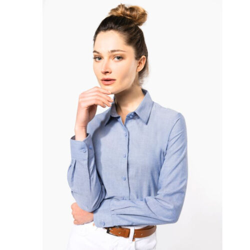 Kariban ladies long sleeve Oxford Shirt Thumbnail