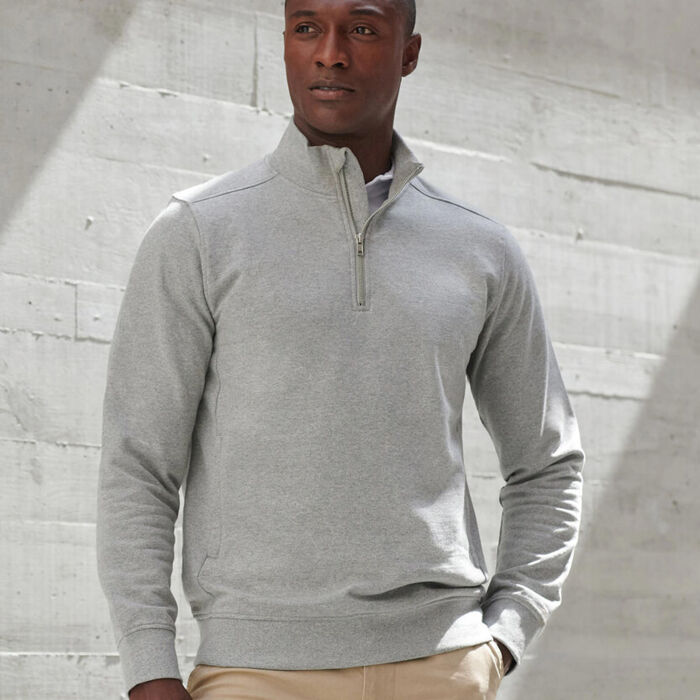 Henbury Unisex sustainable ¼-zip sweatshirt Thumbnail