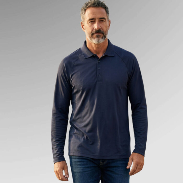 Musto Men's Evolution 2.0 long-sleeved polo shirt with sun protection Thumbnail