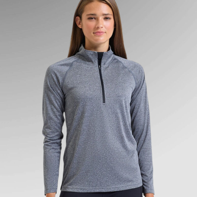 TriDri® Ladies' Long Sleeve Performance ¼ zip Thumbnail