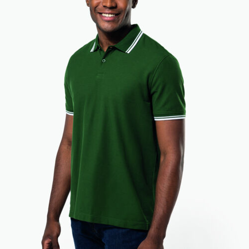Kariban Men's short-sleeved polo shirt with contrasting trim Thumbnail