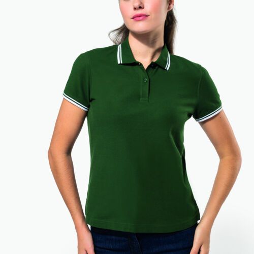  Kariban Ladie's short-sleeved polo shirt with contrasting trim Thumbnail