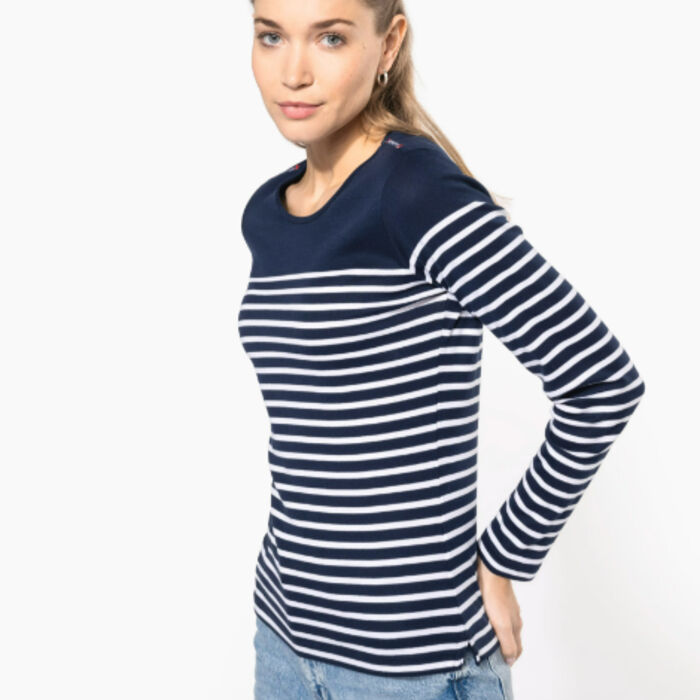 Kariban Women’s long-sleeve striped jumper Thumbnail