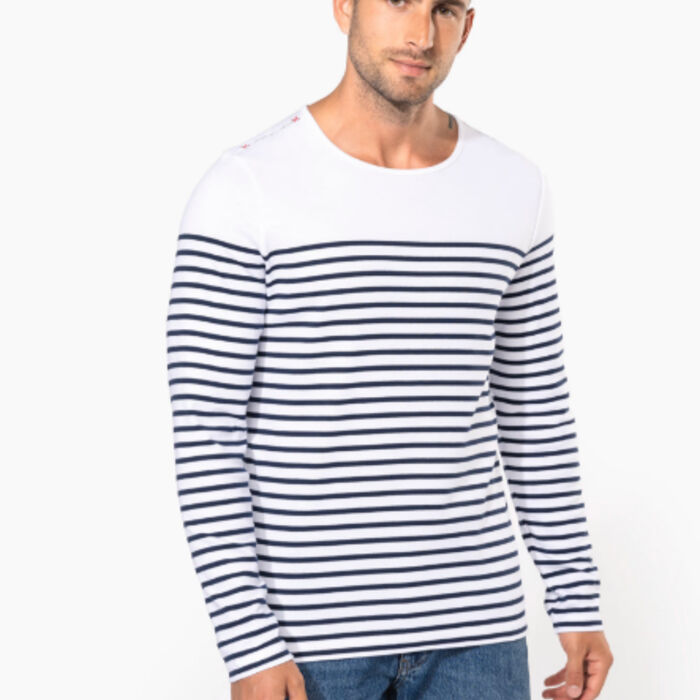 Kariban Men’s long-sleeve striped jumper Thumbnail