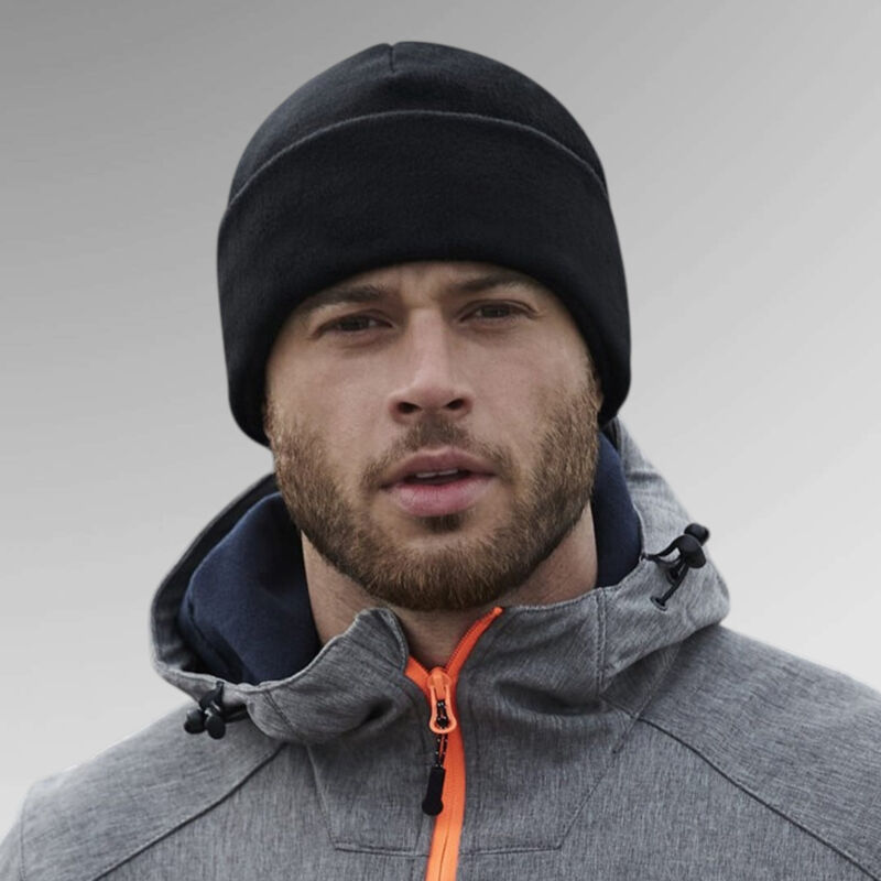 Recycled fleece cuffed beanie Thumbnail
