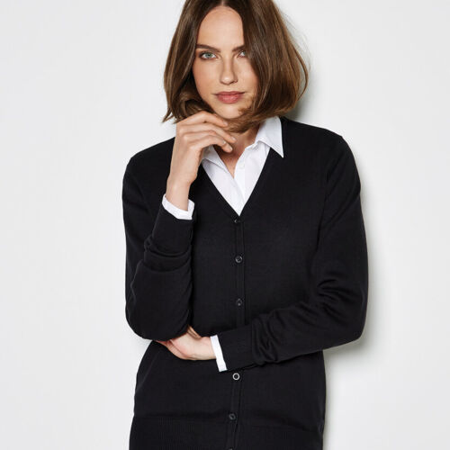 Kustom Kit Women's Arundel v-neck cardigan long sleeve Thumbnail