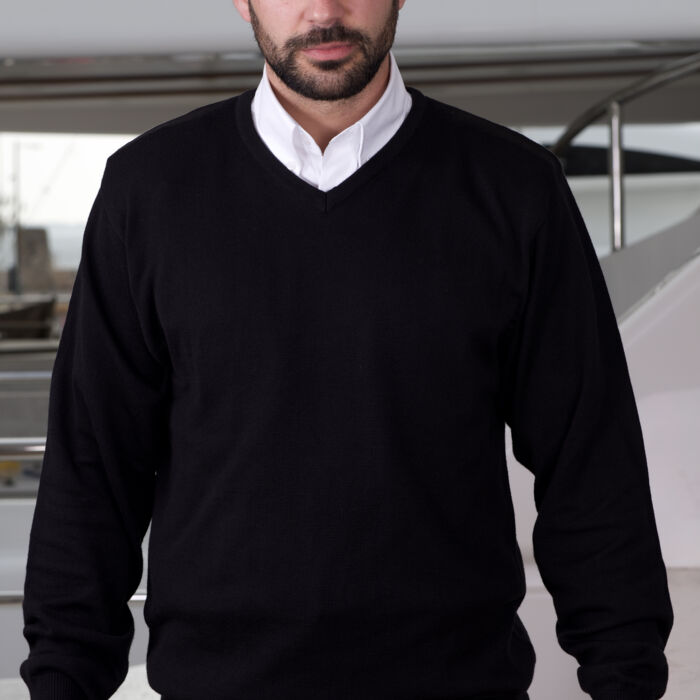 Russell Mens V-neck knitted sweater Thumbnail