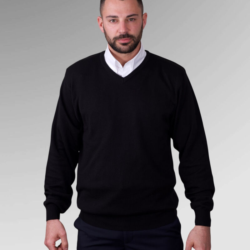 Russell Mens V-neck knitted sweater Thumbnail