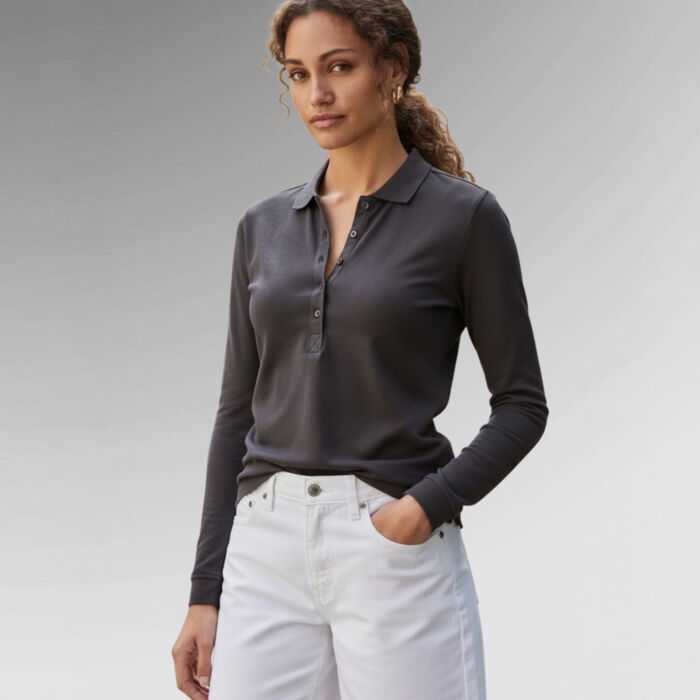 Tee Jays Ladies' Luxury Stretch L/S Polo Thumbnail