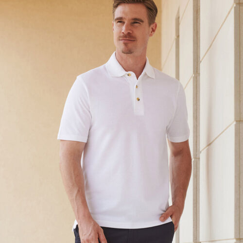 Henbury Classic cotton piqué polo with stand-up collar Thumbnail