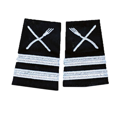 Chef's Fork & Knife Epaulettes Two Stripe Thumbnail