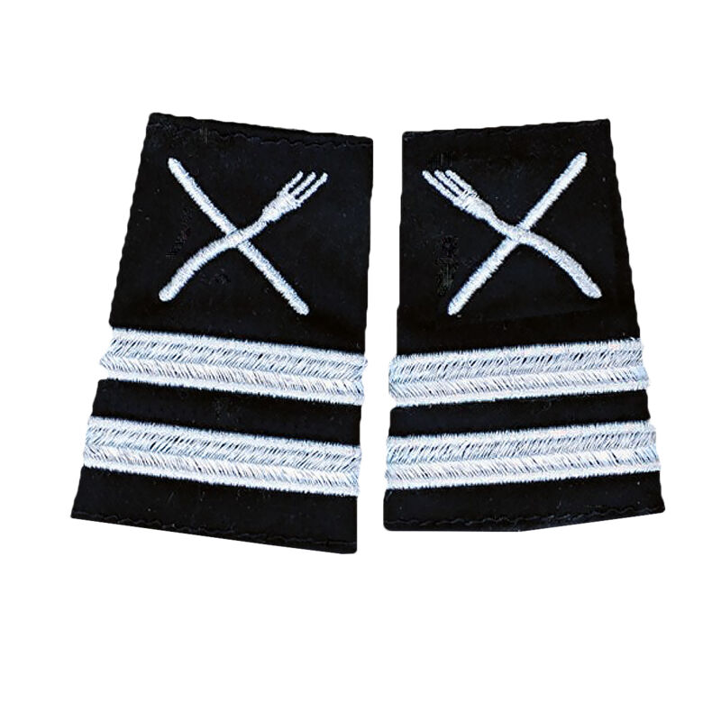 Chef's Fork & Knife Epaulettes Two Stripe Thumbnail